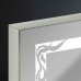 Зеркало с вензелями и с LED подсветкой в алюминиевой рамке
